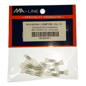 MA02549-1: Closed End Connectors 22-18 (15/Pkg.)