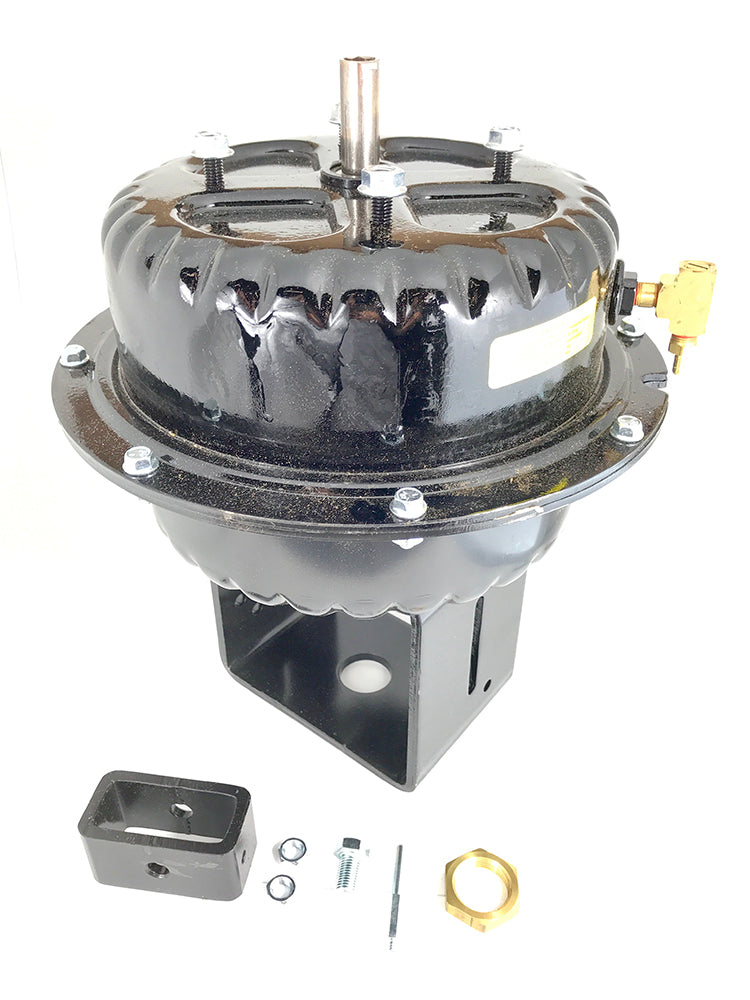 MP843E001C: 9-13 PSI Spring Range, 3/4" Stroke, 1/4" OD Barbed Fitting Air Connection, 25 PSI Max Control Pressure, Spring Return Stem Up, Pneumatic Valve