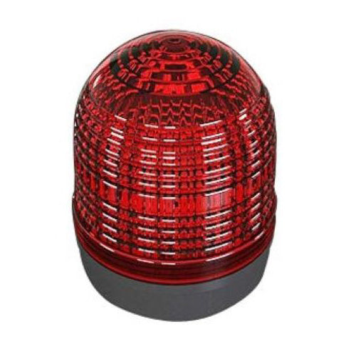 MS86L-F02-R: Signal Light, LED, Red, Flashing, Steady, 24VAC/DC 110VAC, IP65, 86mm Dia., 108mm Ext. Depth