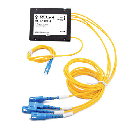 ONS-YPS-4: Optical Splitter, plastic, single input, 4 outputs, 40cm SC/UPC male