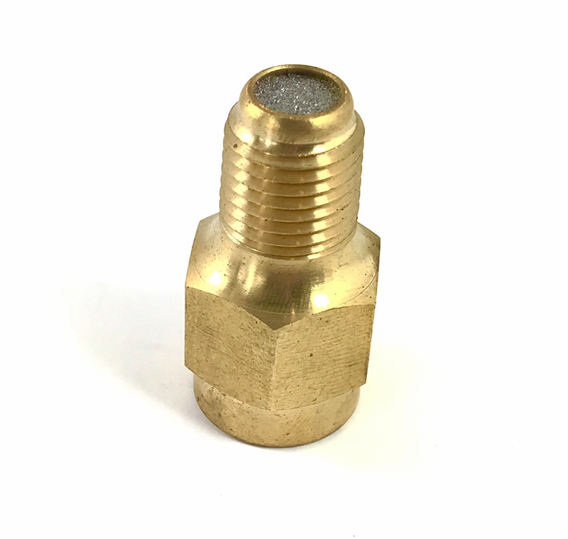 PSN-B-E-25: 1/4" Brass Water / Light Oil Snubber