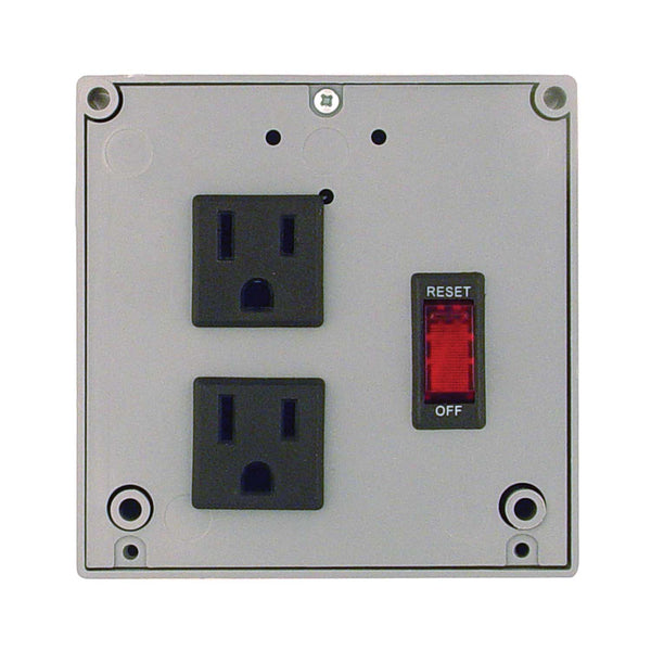 PSPT2RB4: Enclosed Power Control Cntr 4A Breaker/Switch 120Vac 2 outlets