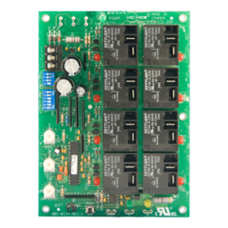 R851V-8: Step controller, 8 stages (AC/DC isolated outputs) with vernier output for heaters