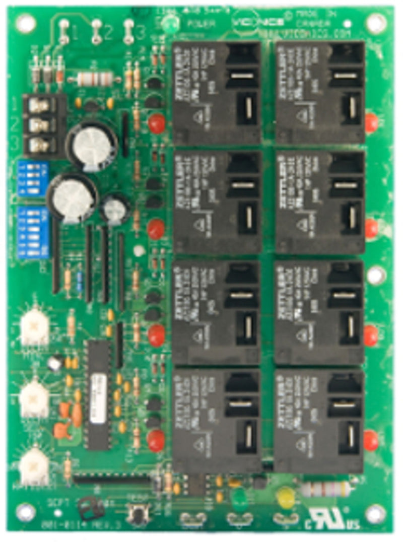 R851V-8: Step controller, 8 stages (AC/DC isolated outputs) with vernier output for heaters