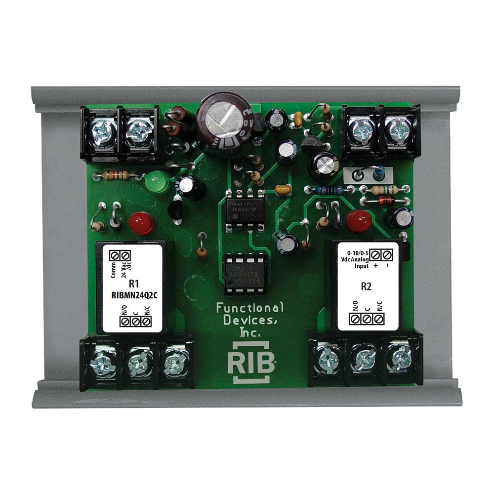 RIBMN24Q2C: Panel I/O Expander 2.75in 15Amp 2-SPDT 24Vac/dc, 0-5Vdc Control + MT212-4