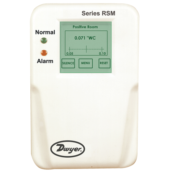 RSM-3-A: Room status monitor, range 0.25" w.c., excitation 24 VAC