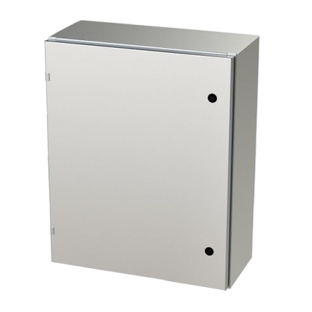 SCE-30EL2410SSLP: Brushed 304 Stainless Steel Enclosure NEMA4/12 Rated. 30Wx24Hx10D.