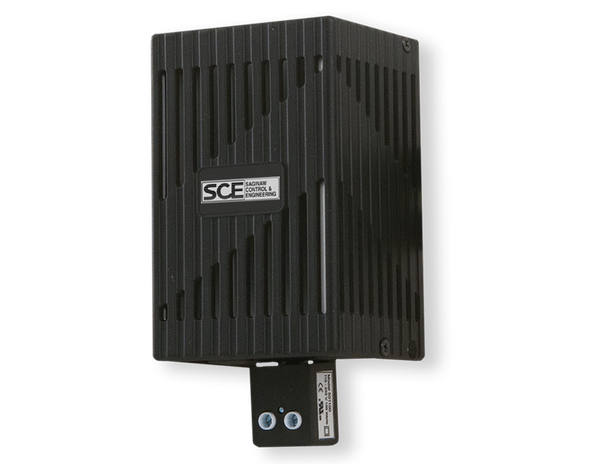 SCE-TSH100: Touch Safe Heater, For 35mm Din Rail. AWG 14 wire. 110-240V AC or DC. 100 Watts