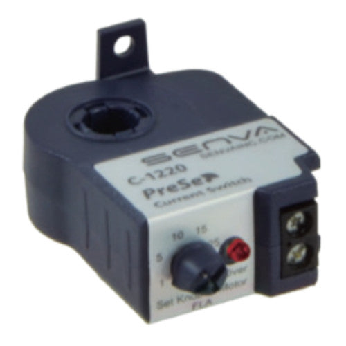 C-1220HV: Current Switch, PreSet, N.O.Mini Solid-Core,.75-50A;120VAC