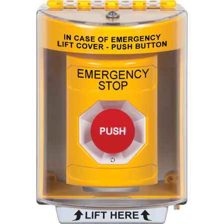 SS2271ES-EN: Emergency Stop Indoor/Outdoor Surface Mount, Yellow