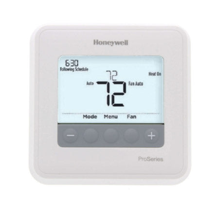 TH4110U2005: T4 Programmable/Non-Programmable Thermostat, 1 Heat/1Cool, 7 Day, 5-1-1, 5-2, Mounting Plate