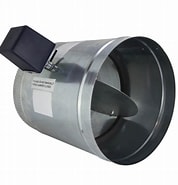 D-10-PO: Round 10" Round Fresh Air Ventilation Damper, 24V, 30 Second Actuator, PO/SC, Powered Opn, Spring Closed for Fresh Air Ventilation Applications