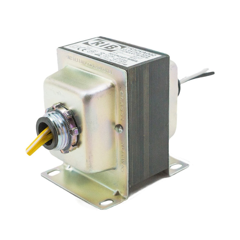 TR50VA002: Transformer 50VA, 120-24V, dual hub, Class 2 UL Listed US/Canada,3A Fuse