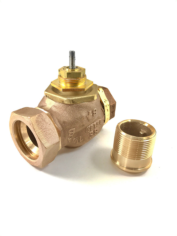 VB-7211-0-4-09: 1-1/4" 2-Way Valve Body Straight Union, Stem Up-Open