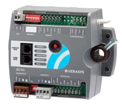 LC-ZEC510-1: Geo. Restricted Product, VERASYS Configurable VAV Box controller, all fan types, staged, incremental, proportional SCR box heating (selectable)