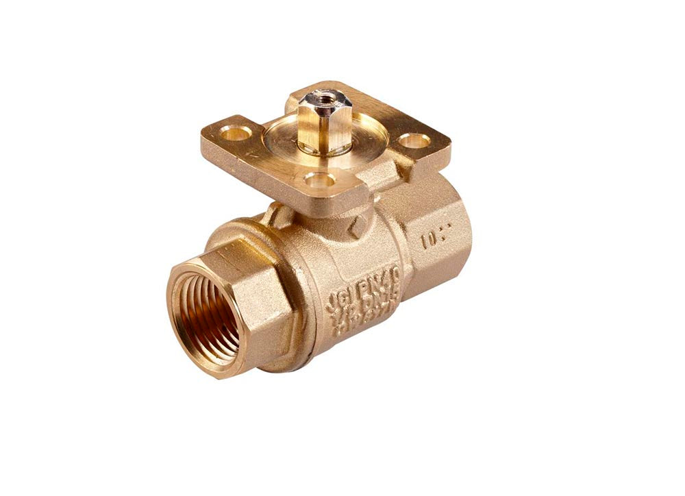 VG1241FT: 2" 2W BALL VALVE 73.7CV; BRASS TRIM; LESS ACTUATOR