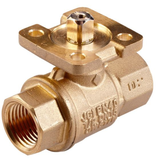 VG1241AC: 1/2" 2W BALL VALVE .8 CV; BRASS TRIM; LESS ACTUATOR