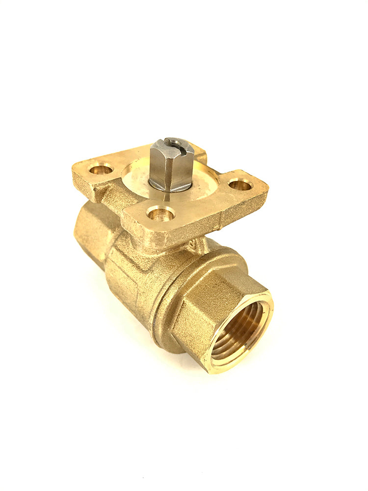 VG1241CL: 1" 2W BALL VALVE 7.4CV; BRASS TRIM; LESS ACTUATOR