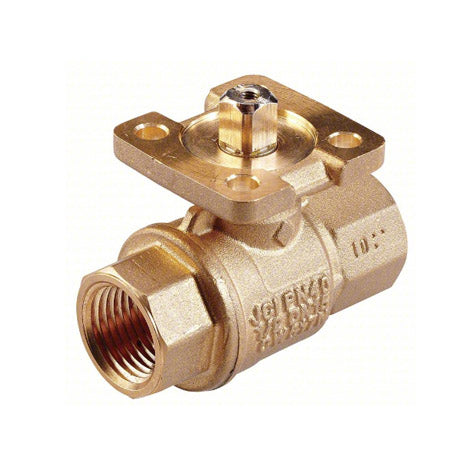 VG1241AD: 1/2" 2W BALL VALVE 1.2CV; BRASS TRIM; LESS ACTUATOR