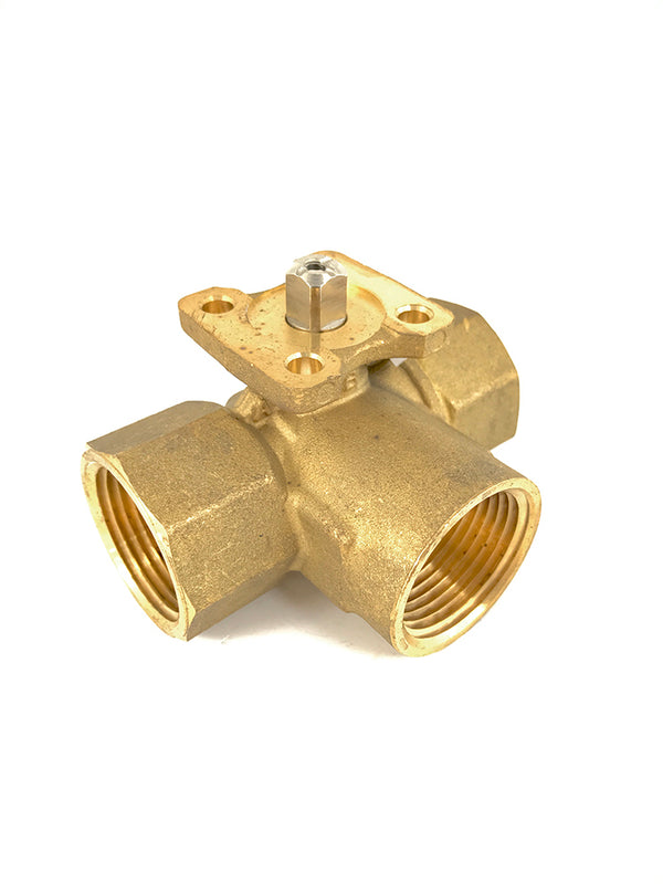 VG1841CN: 1" 3W BALL VALVE 11.7CV; BRASS TRIM; LESS ACTUATOR