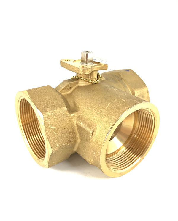 VG1841ER: 1-1/2" 3W BALL VAL 29.2CV; BRASS TRIM; LESS ACTUATOR