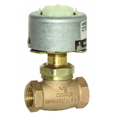 VP531C1000: 1/2" npt two way pneumatic terminal unit valve, 1.6cv, 2-5psi spring range, proportional normally open valve action, push on air connections for