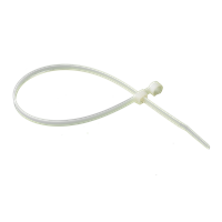 WTM11C: White wire ties with mounting hole, 11in. nylon, 50 tensile strength, 100pk