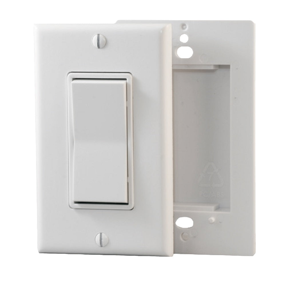 WWS2-EN3: Wireless Wall Switch with barrier and faceplate 902MHz white