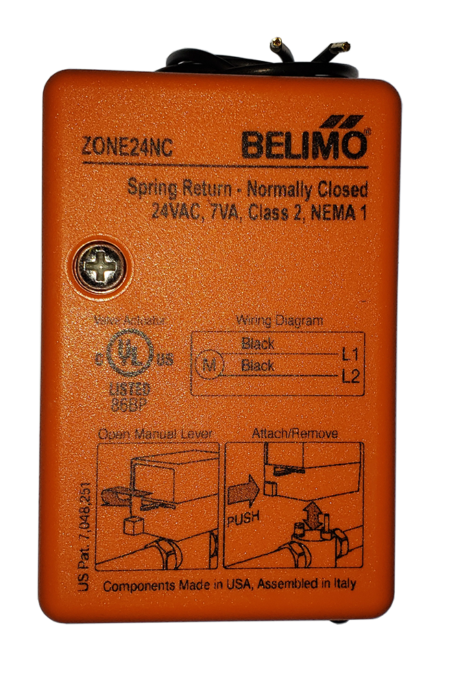 ZONE24NC: 24Vac Zone Valve Actuator Normally Closed